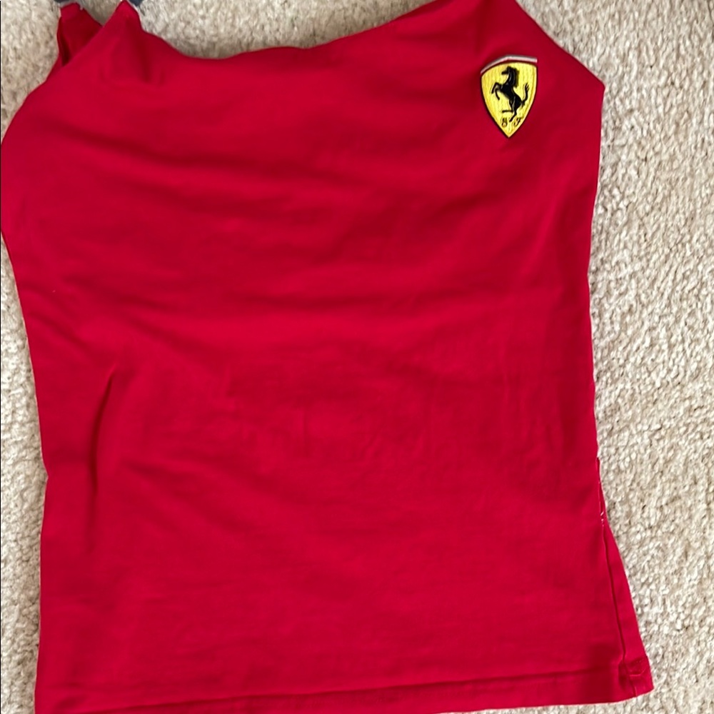 Ferrari Red Top with Iconic Badge